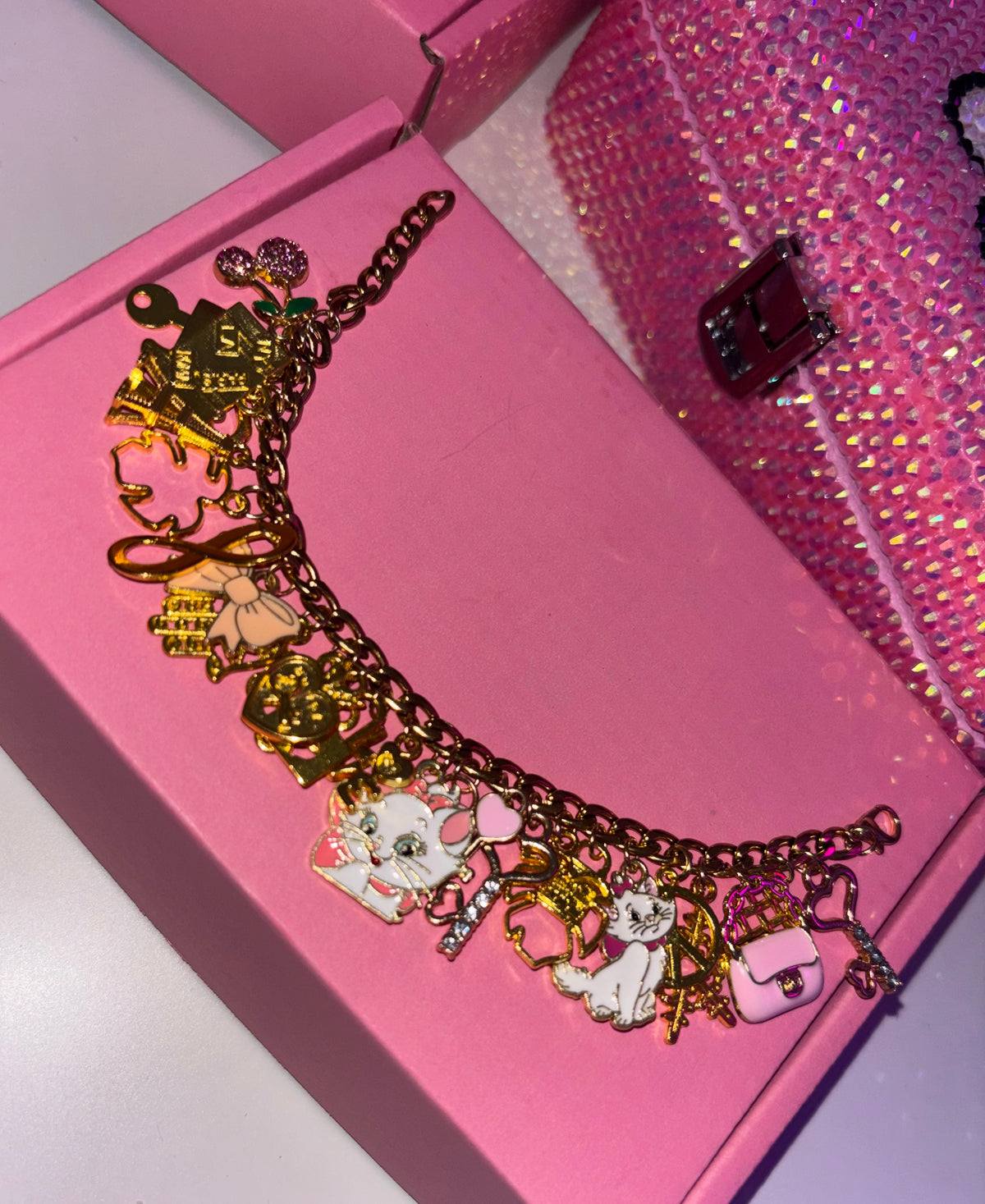 Gold MARIE charm bracelet