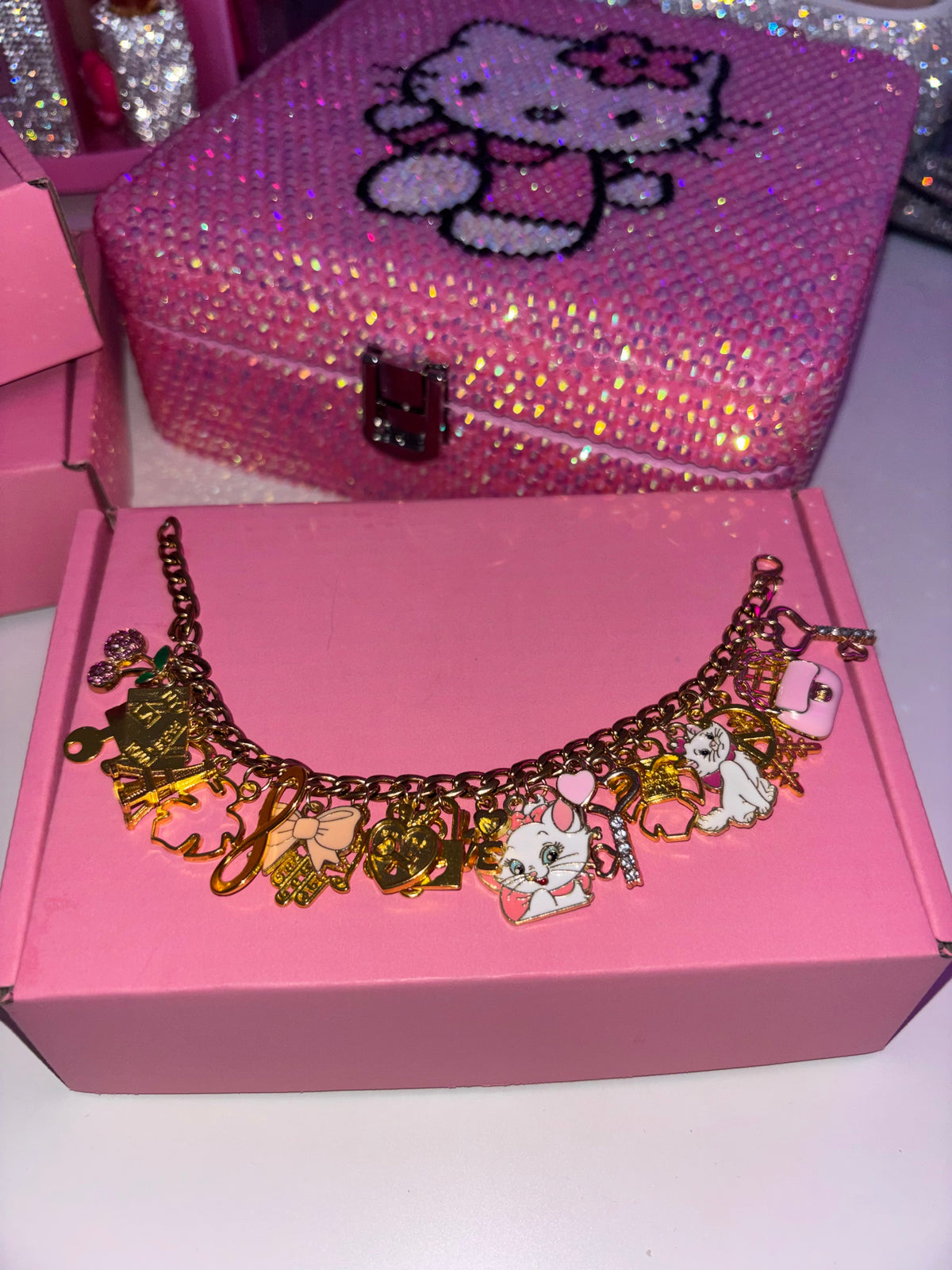 Gold MARIE charm bracelet