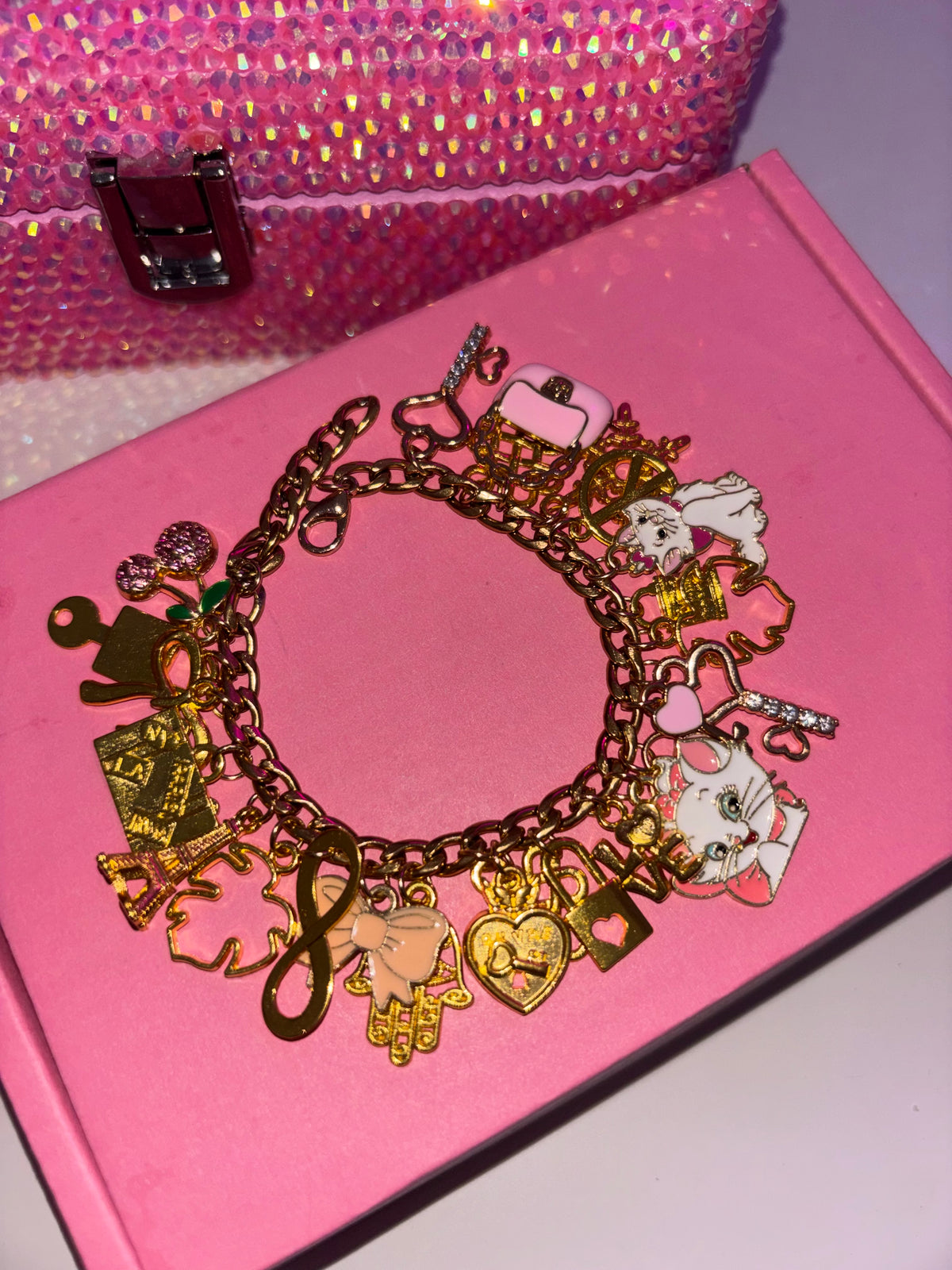 Gold MARIE charm bracelet