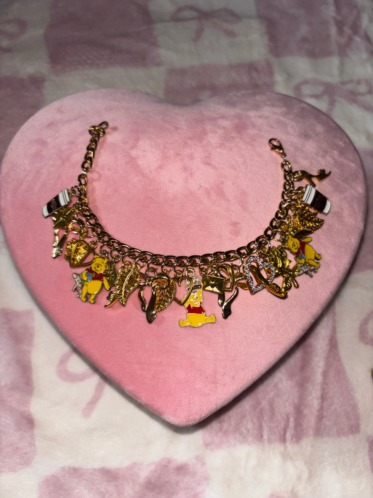GOLD Winnie The Pooh Charm bracelet